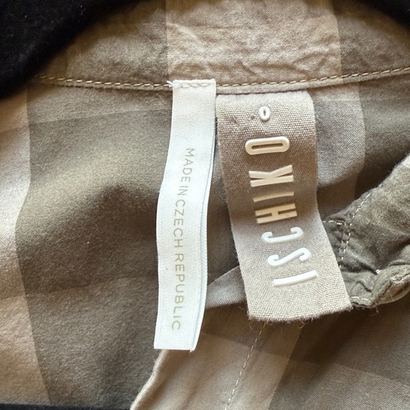 ISHIKO Cotton Gray Checkered Shirt Dress with pockets - Picture 10 of 11